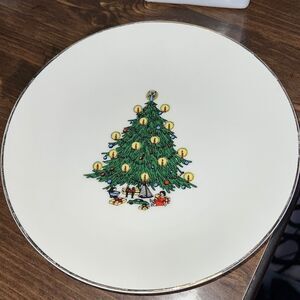 Vintage BC Clark Christmas Tree Plate 1984